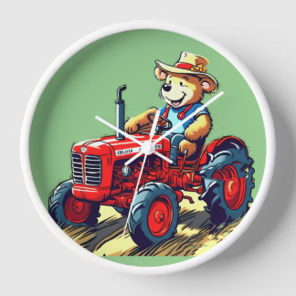 Reloj de pared de Teddy Tractor