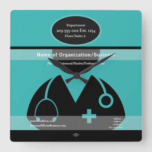 Reloj de pared de tema médico HAMbyWG