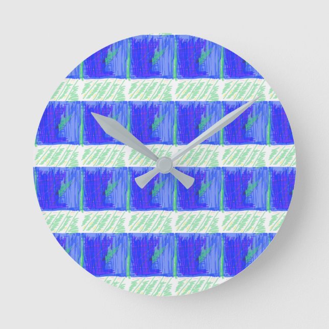 Reloj de pared de tema náutico azul (Anverso)