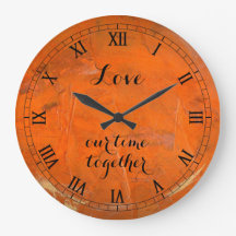 Reloj de pared de terracota glaseada con amor 2 nú