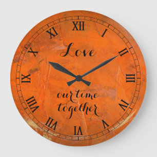 Reloj de pared de terracota glaseada con amor 2 nú