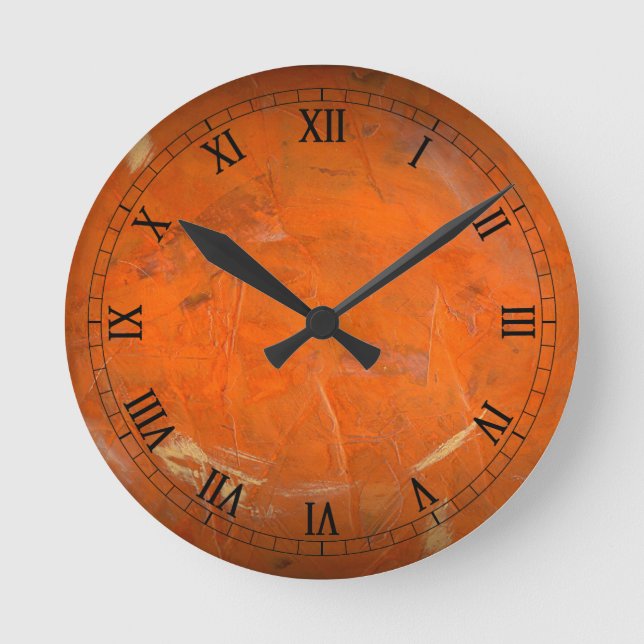 Reloj de pared de terracota vidriada números roman (Anverso)
