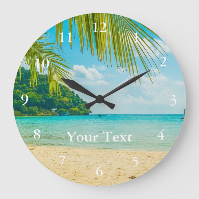 Reloj de pared de texto para Personalizado fotográ (Anverso)