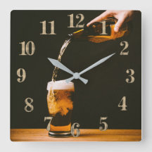 Reloj de pared de tiempo de cerveza