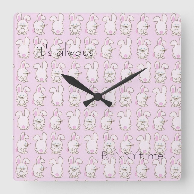 Reloj de pared de tiempo de conejo (Anverso)
