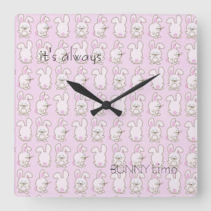 Reloj de pared de tiempo de conejo