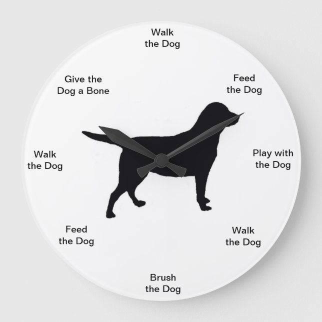 Reloj de pared de tiempo de perro (Anverso)