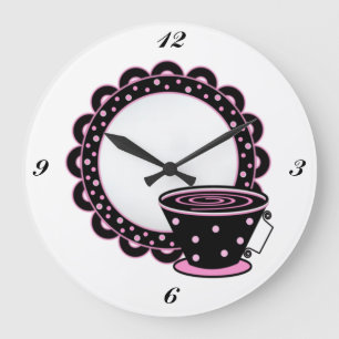 Reloj de pared de tiempo de té
