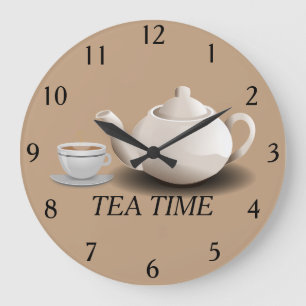 Reloj de pared de tiempo de té