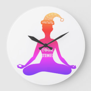 Reloj de pared de tiempo de yoga