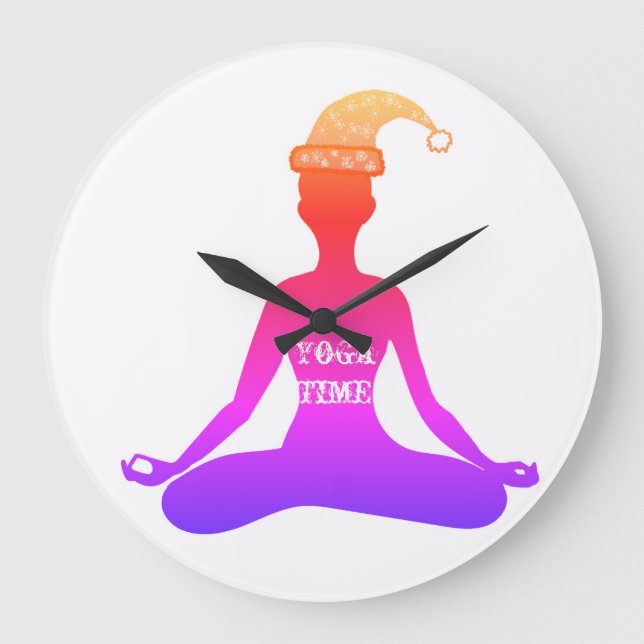 Reloj de pared de tiempo de yoga (Anverso)