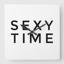 Reloj de pared de tiempo sexy (negro)