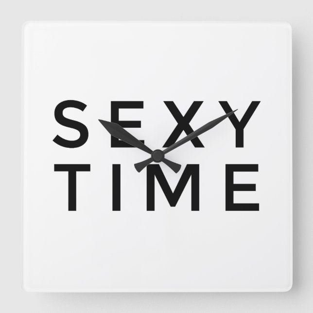 Reloj de pared de tiempo sexy (negro) (Anverso)