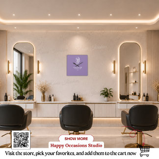 Reloj de pared de tijeras de peluquería de cabello