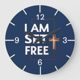 Reloj de pared de tipografía cristiana
