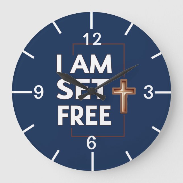Reloj de pared de tipografía cristiana (Anverso)