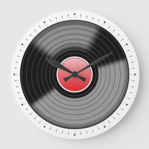 Reloj de pared de tocadiscos de vinilo clásico LP