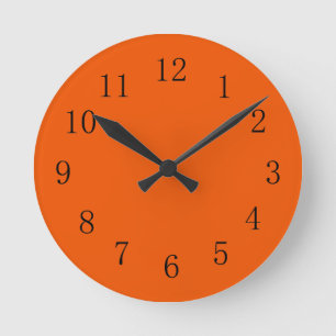 Reloj de pared de tono de Naranja rojo terrestre t