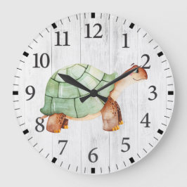 Reloj de pared de tortuga linda