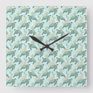 Reloj de pared de tortuga marina