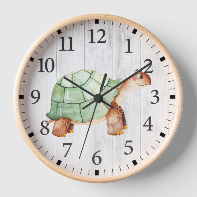 Reloj de pared de tortuga suave (Anverso)