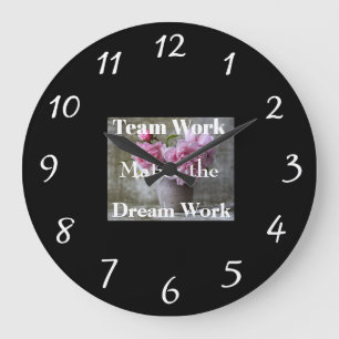 Reloj de pared de trabajo de equipo