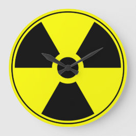 Reloj de pared de trébol nuclear