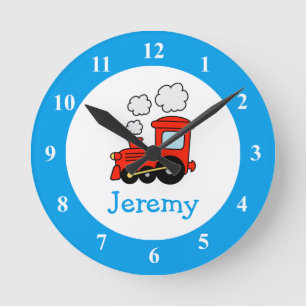 Reloj de pared de tren de juguete para dormitorio 
