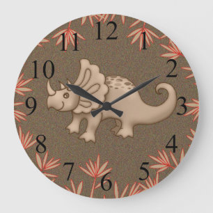 Reloj de pared de Triceratops Dinosaurio para niño