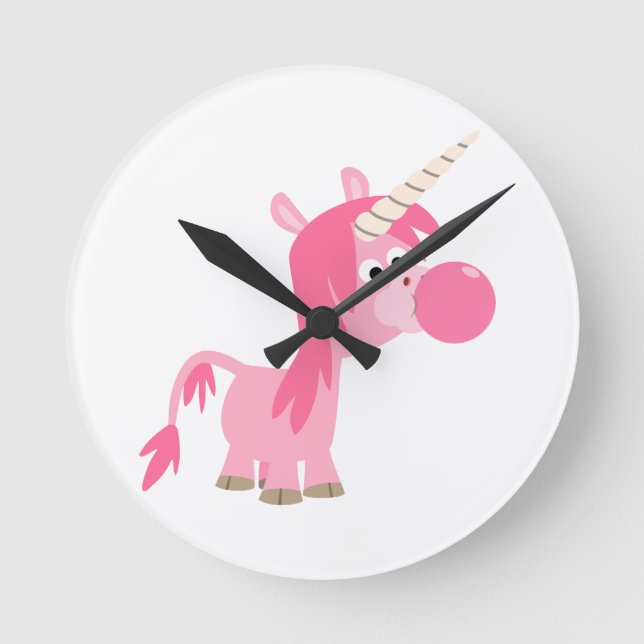 Reloj de pared de unicornio de burbuja de Personal (Anverso)