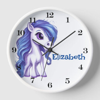 Reloj de pared de unicornio impresionante personal