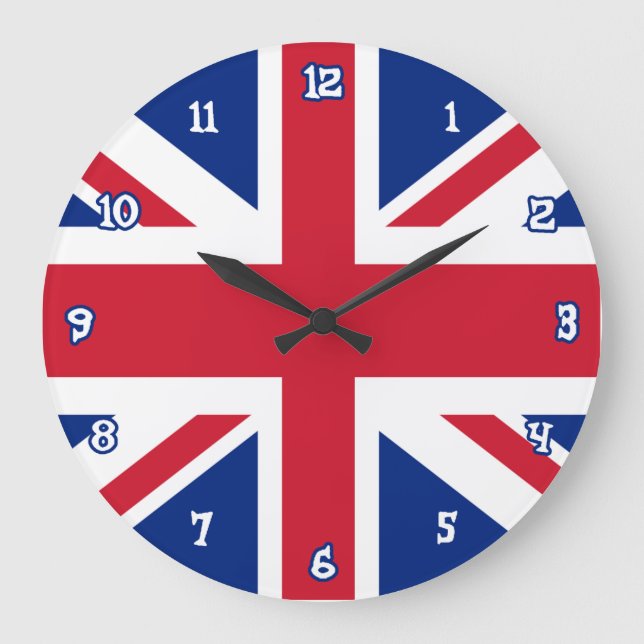 Reloj de pared de Union Jack (Anverso)