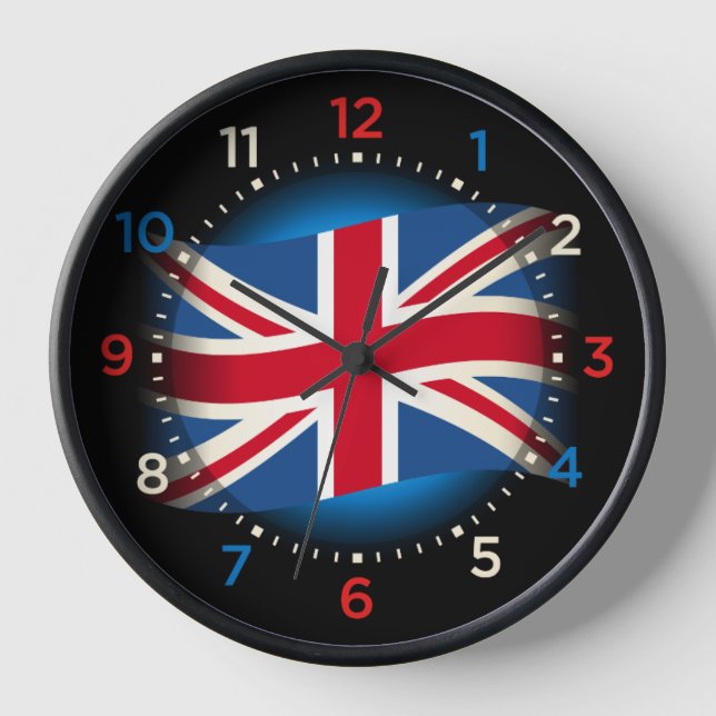 Reloj de pared de Union Jack (Anverso)