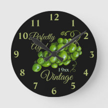 Reloj de pared de uvas