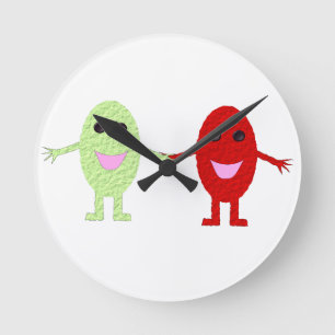 Reloj de pared de uvas de amistad