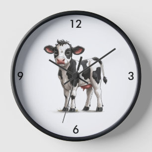 Reloj de pared de vaca
