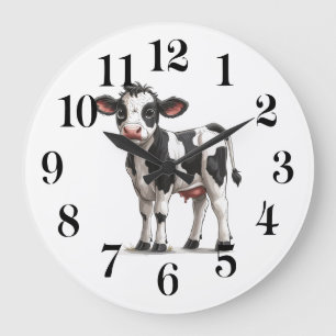 Reloj de pared de vaca