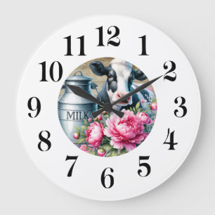 Reloj de pared de vaca