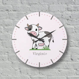 Reloj de pared de vaca corto