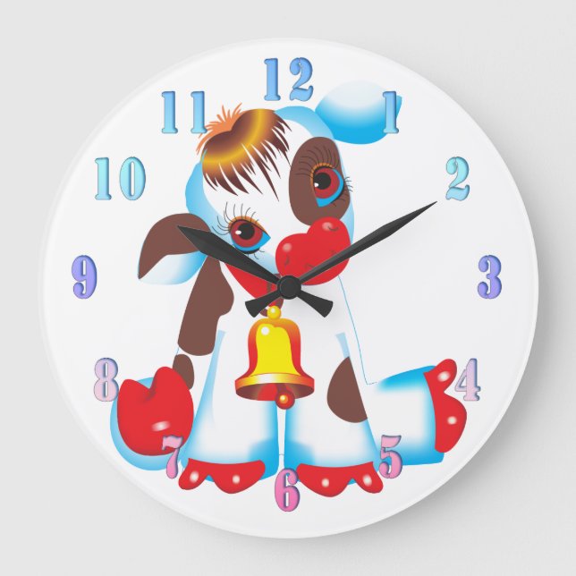 Reloj de pared de vaca juguete (Anverso)