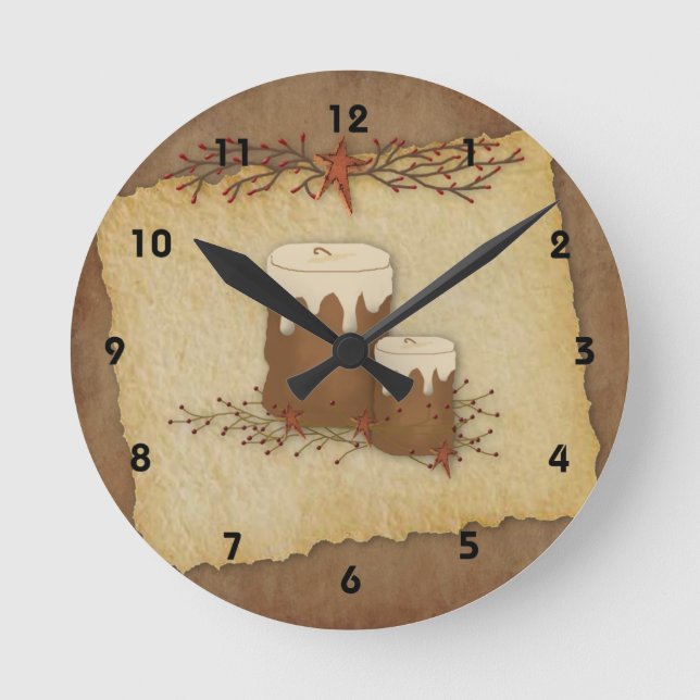 Reloj de pared de velas del país (Anverso)