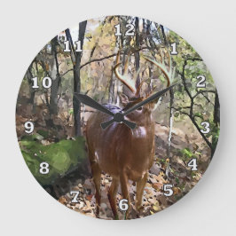 Reloj de pared de venado de Woodland