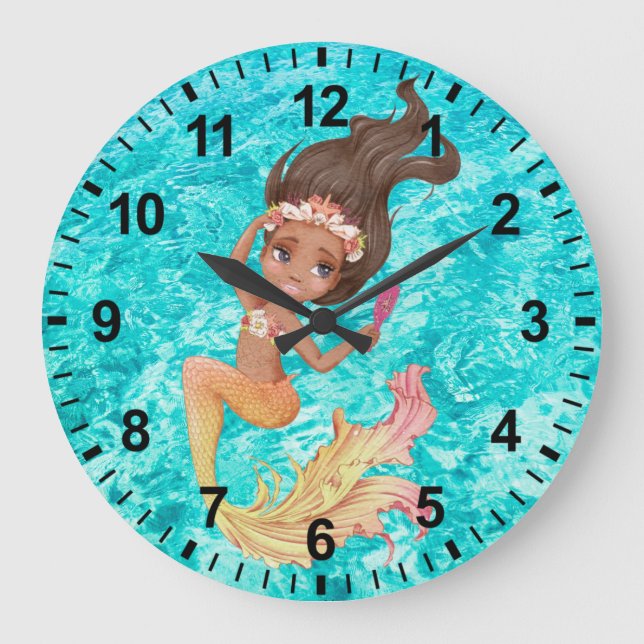 Reloj de pared de vida de sirena (Anverso)