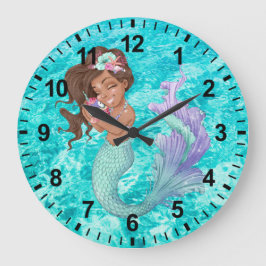 Reloj de pared de vida de sirena