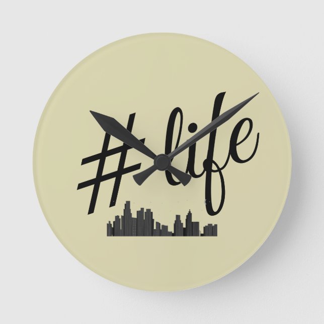 Reloj de pared de vida en la ciudad – Diseño moder (Anverso)