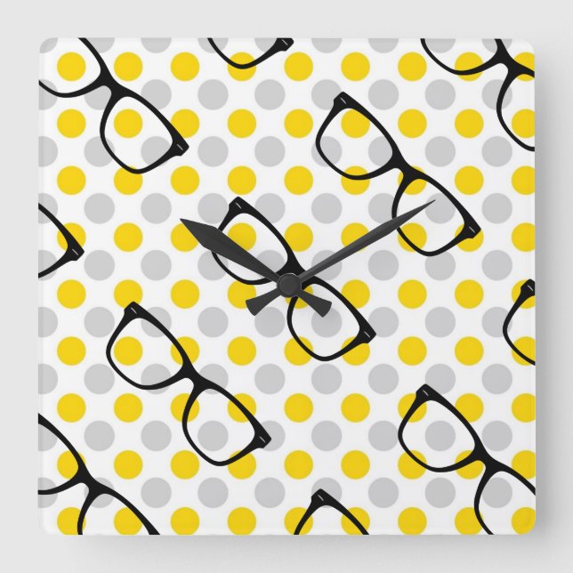 Reloj de pared de vidrio Hipster (Anverso)