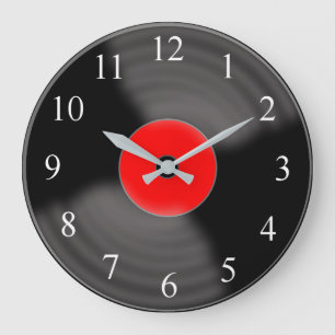 Reloj de pared de vinilo clásico