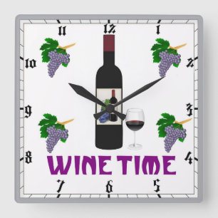 Reloj de pared de vino
