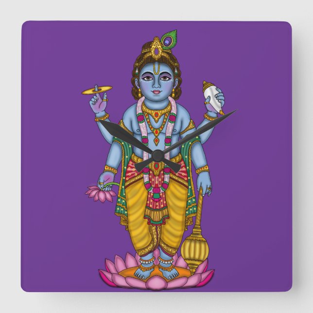 Reloj de pared de Vishnu niño (Anverso)