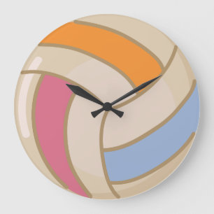 Reloj de pared de voleibol colorido